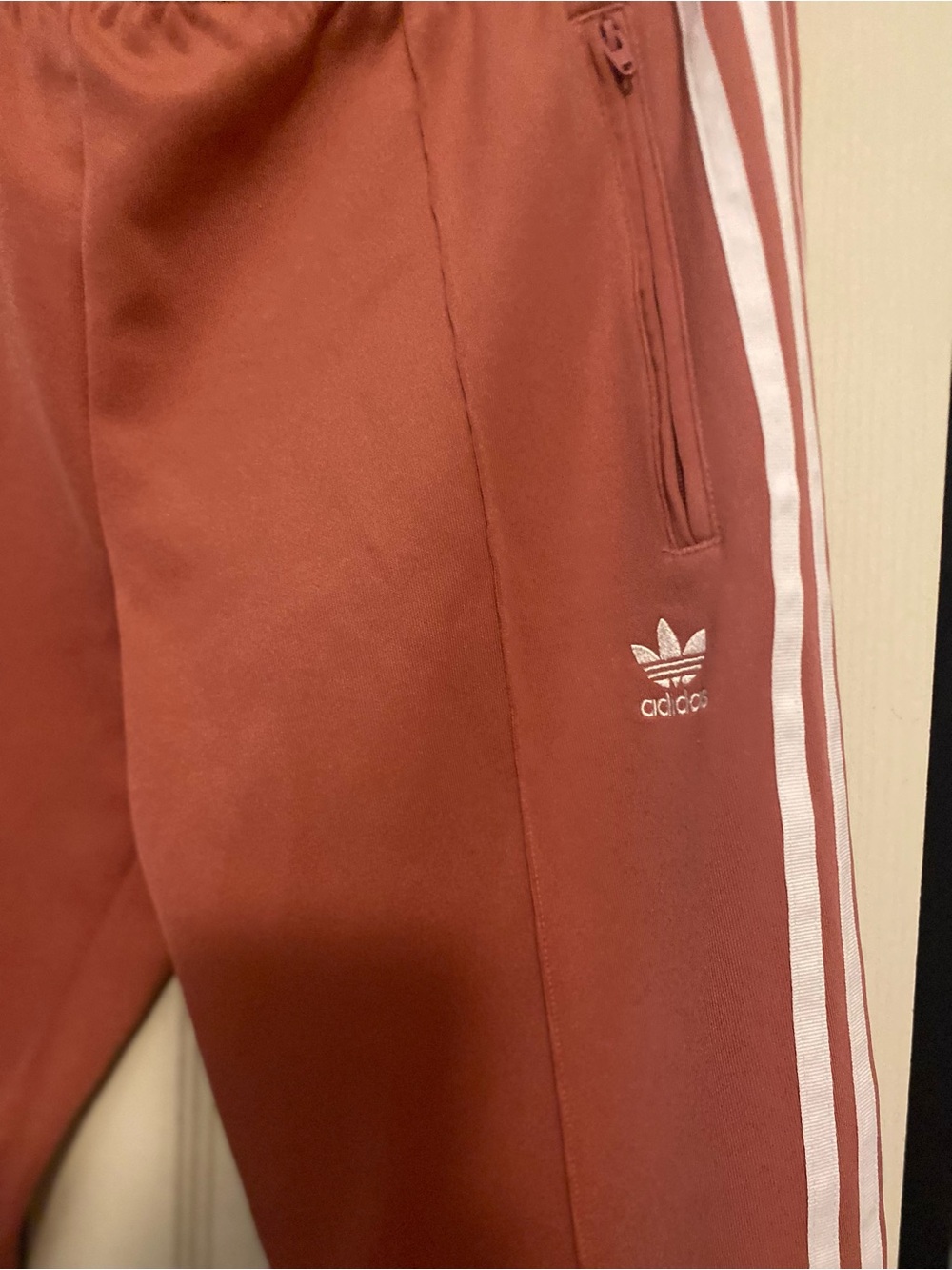 Adidas pink Track Pants with White Stripes - Picture 3 of 4
